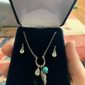 Montana Silversmiths Silver and Turquoise Necklace Set